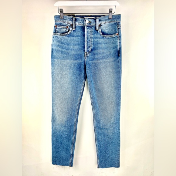 RE/DONE Light 22 High-Rise Ankle Crop Jeans - Picture 2 of 12